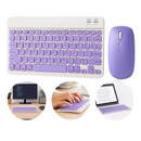 ROXO - Conjunto de Teclado + Mouse Sem Fio Bluetooth Para Notebook e Tablet