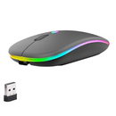 Mouse Recarregável Wireless Bluetooth Led Rgb 2.4ghz 1600 DPI 10 metros Computador Notebook Mac Windows LED