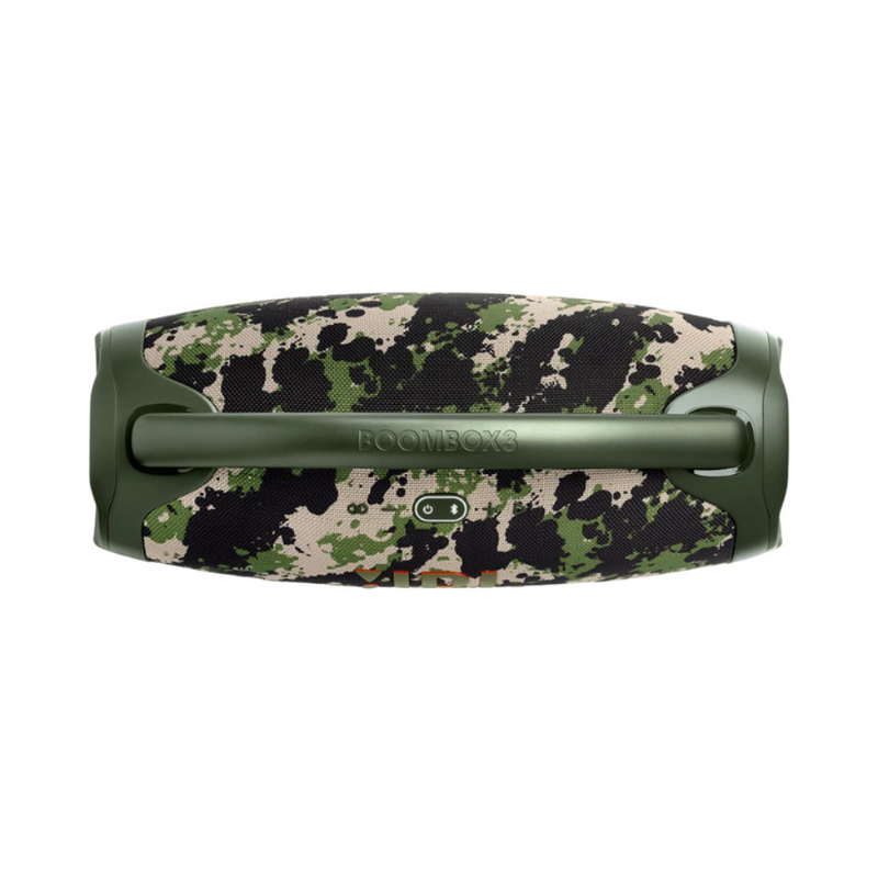 VERDE CAMUFLADO - Caixa de Som Boombox Bluetooth Bivolt