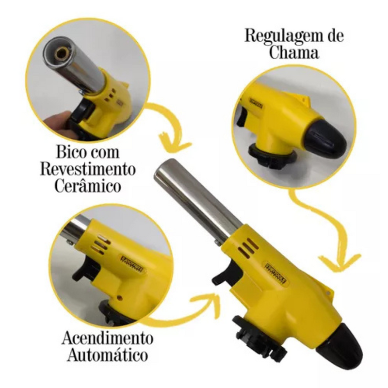 Maçarico Culinário Portátil Profissional - (Cores Sortidas)