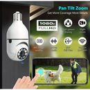 4 UNIDADES - Câmeras Lâmpadas de Segurança Vigilância IP Wi-Fi 360° Visão Noturna FullHD Bivolt