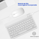 BRANCO - Kit Fone de Ouvido Bluetooth Tune 510 + Conjunto Teclado e Mouse Sem Fio