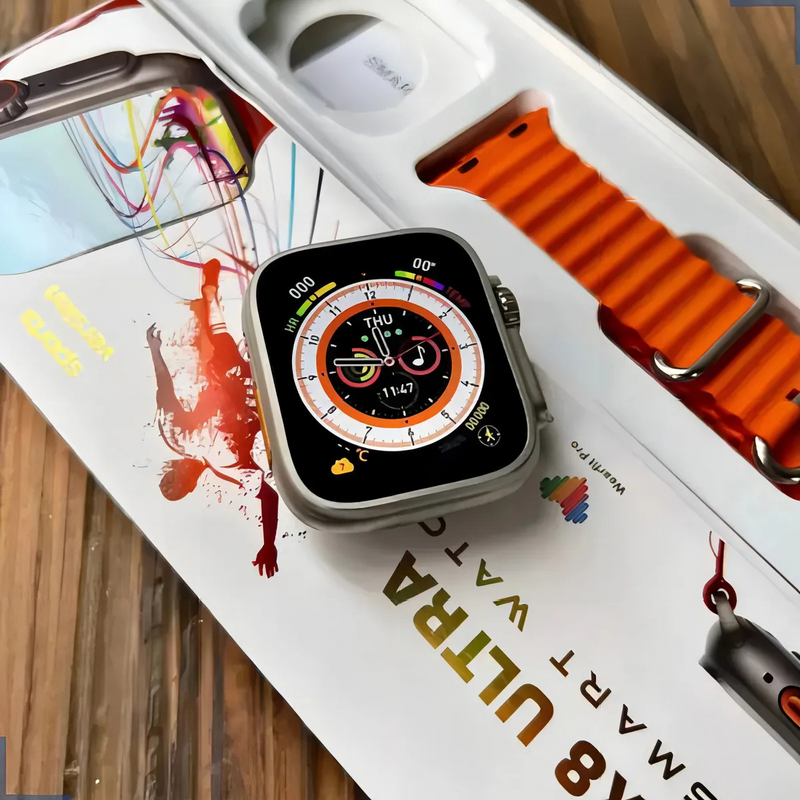 LARANJA - X8 ULTRA RELÓGIO Smartwatch Sport