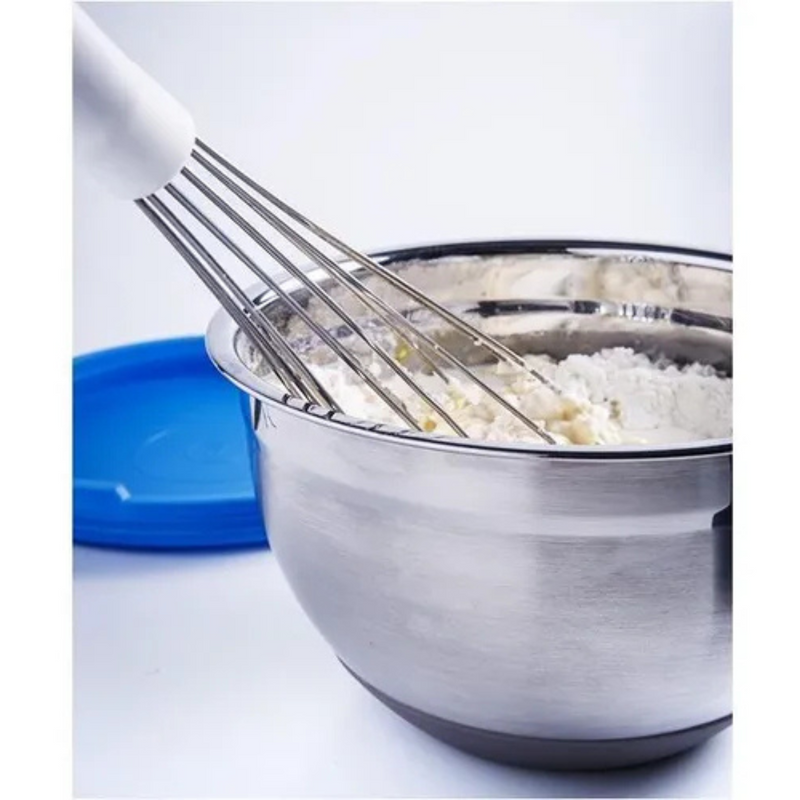 AMARELA - Bowl Saladeira Aço Inox C/tampa Silicone (PEQUENA)