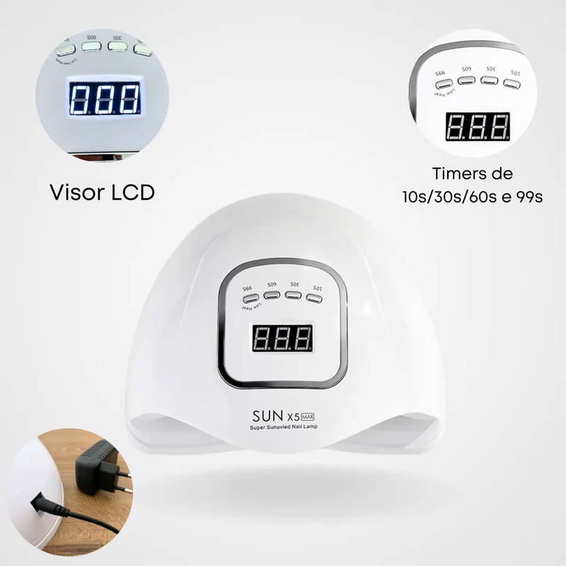 (Completo) Cabine Com Base Led para Unhas de Gel Bivolt – Secagem Rápida para Manicure e Pedicure