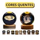 Lúminária de Mesa RGB ou Cor Quente Bola Cristal (Modelos Sortidos) - BM-F976B