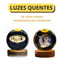 Lúminária de Mesa RGB ou Cor Quente Bola Cristal (Modelos Sortidos) - BM-F976B