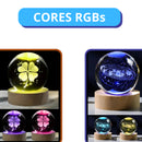 Lúminária de Mesa RGB ou Cor Quente Bola Cristal (Modelos Sortidos) - BM-F976B