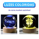 Lúminária de Mesa RGB ou Cor Quente Bola Cristal (Modelos Sortidos) - BM-F976B