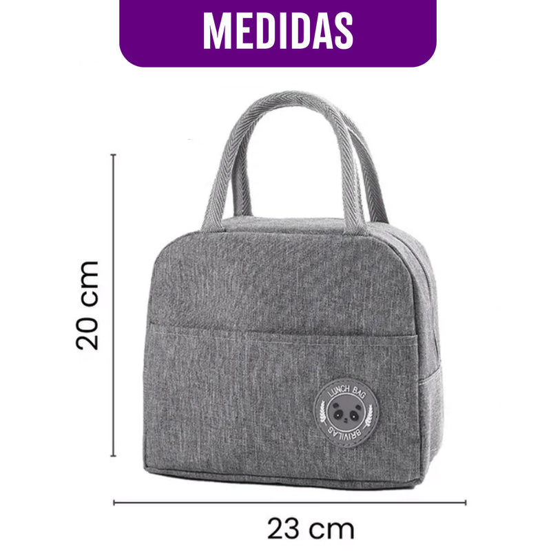 Bolsa Térmica Lancheira para Marmita com Bolso Lateral BM-F1181 - (Cores Sortidas)