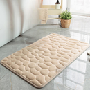 Marrom, Bege ou Rosa - Tapete de Banheiro Decoração em Relevo de Paralelepípedos BM-F1212