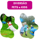 VERMELHA ou ROSA - Bola Mágica vira Disco Voador Arremessável Não Fura Pets e Kids com LED