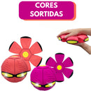 VERMELHA ou ROSA - Bola Mágica vira Disco Voador Arremessável Não Fura Pets e Kids com LED