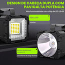 W844 - LANTERNA Holofote Dupla Recarregável Potência e Praticidade Power Bank Bivolt