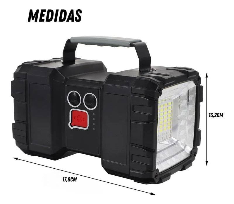 W844 - LANTERNA Holofote Dupla Recarregável Potência e Praticidade Power Bank Bivolt