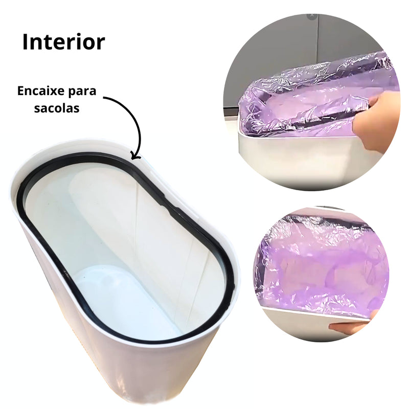 BRANCA - Lixeira inteligente com Sensor de Aproximação Automática 12 litros - BM-F1179