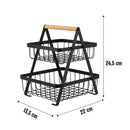 Fruteira de Mesa Articulada em Aço Inoxidável 2 Andares - BM-F1112