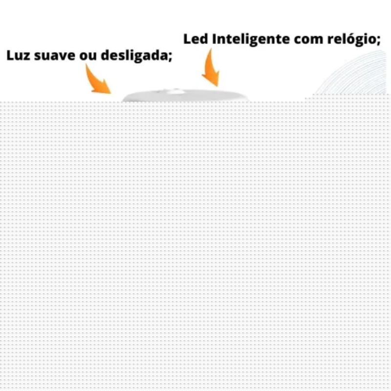 Umidificador Gotas De Água Gravidade Com Relógio Digital Led-(Normal) -Branco