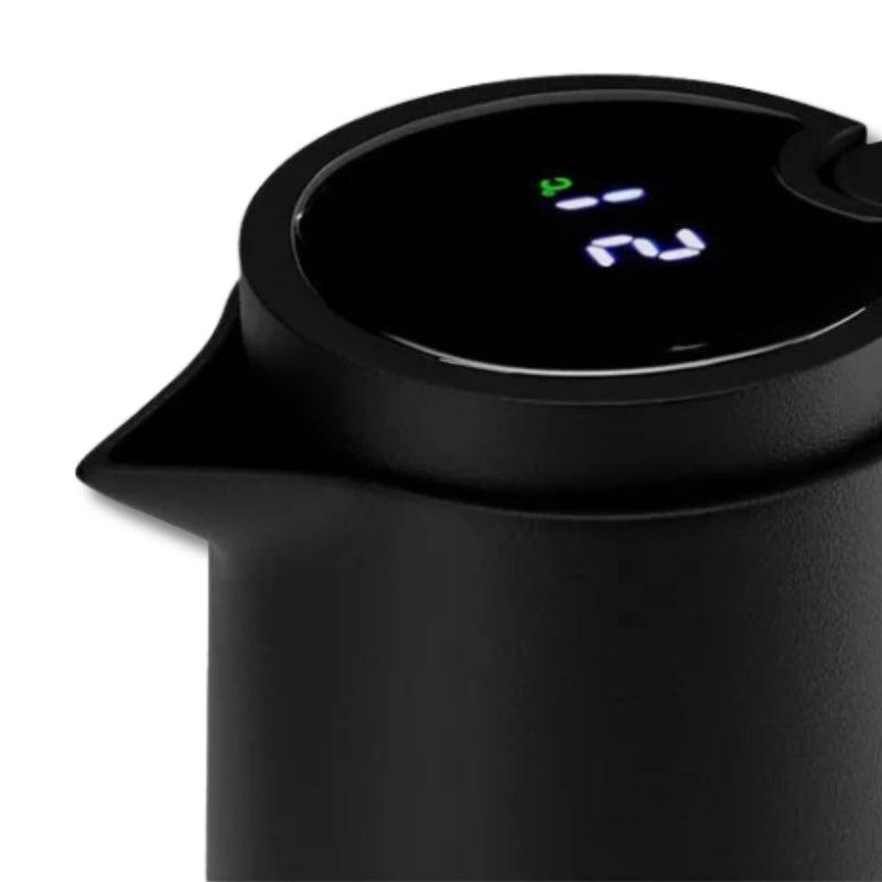 (COM Termômetro Digital) Jarro Garrafa Térmica 1L - Preto