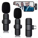 LAPELA TIPO C - Microfone Lapela Celular Sem Fio Duplo - Preto BM-221