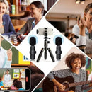 LAPELA TIPO C - Microfone Lapela Celular Sem Fio Duplo - Preto BM-221