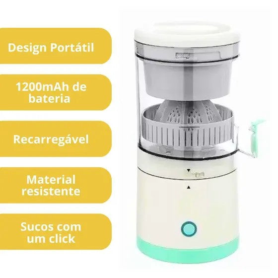 Espremedor de Frutas Mini Automático Recarregável Bivolt - (Cores Sortidas)