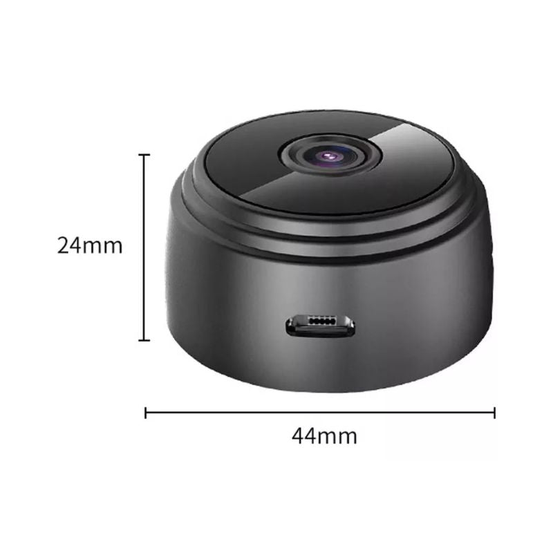 Mini Câmera de Segurança Fixa Espiã A9 Wi-Fi FullHD 90° com Suporte de Parede