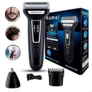 Aparador de Barba e Pelos 3 em 1 Recarregável Bivolt (KM6558)