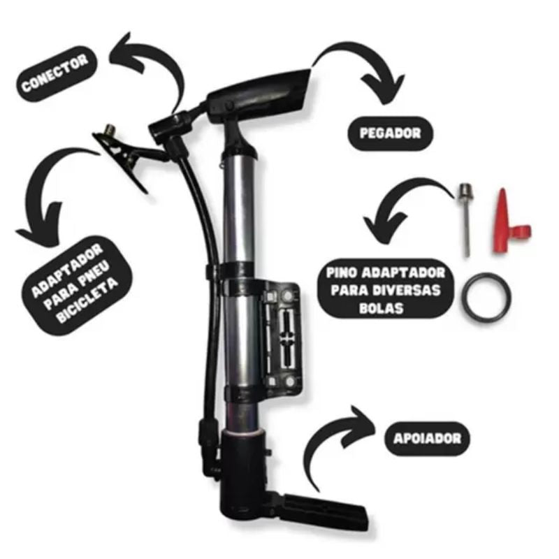 Bomba de Encher Pneu Portatil Manual