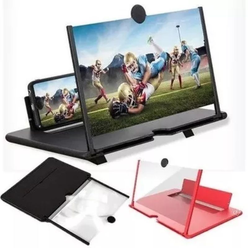 BRANCO - Lupa Ampliadora Para Tela De Celular 3d 12 Polegadas
