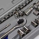 CINZA - Jogo De Ferramentas 40 Peças Soquetes c/ Maleta uso Automotível e Doméstico