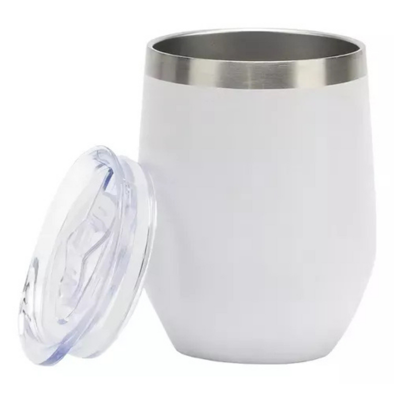 Personalizado - COPO CUIA Térmico Inox com Tampa Antivazamento (360 ml) - Branco