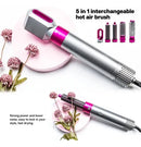 BRANCO/DOURADO - Escova Secador de Cabelo 5 em 1 Multifuncional