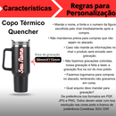 Personalizado - Copo Caneca (1200 ml) Térmica Inox com Alça e Canudo - Verde Bandeira