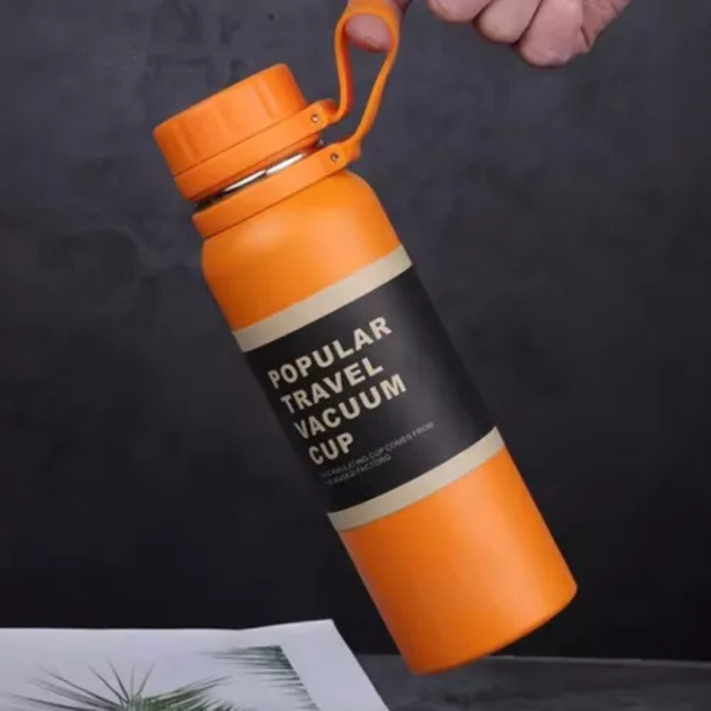 Personalizado - Garrafa Térmica com LED e Termômetro (800ml) - Preto