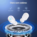 Branco - Fone de Ouvido Sem Fio AUT114B – Bluetooth 5.3, Intra‑auricular com Microfone